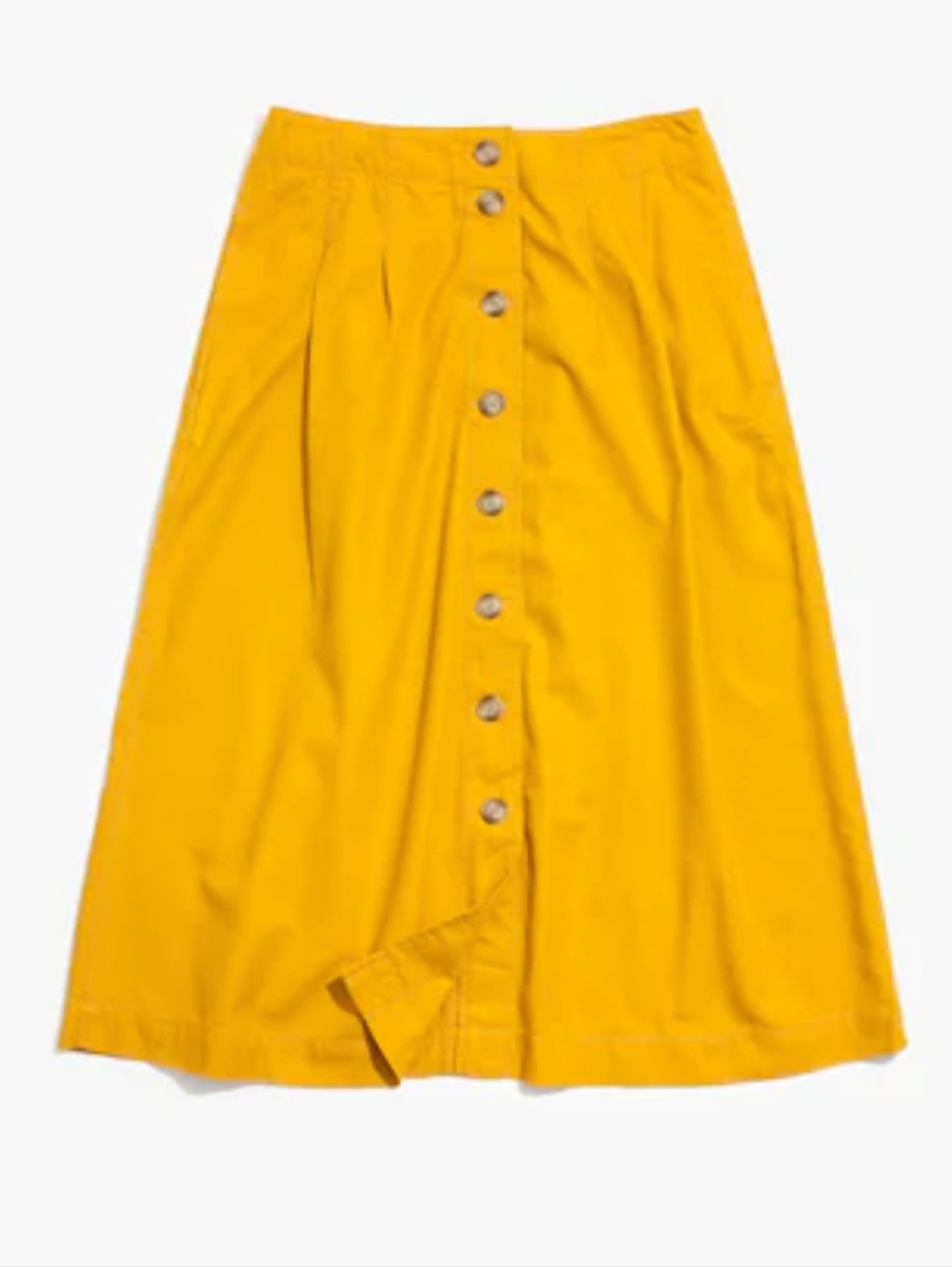 Madewell Patio Button-Front Midi Tungsten Glow Button Front Pocket Skirt NWOT